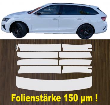 Lackschutzfolien-Komplett-Set für  Ladekante und Türeinstiege Einstiegsleisten für Skoda Octavia 4 ab 2024